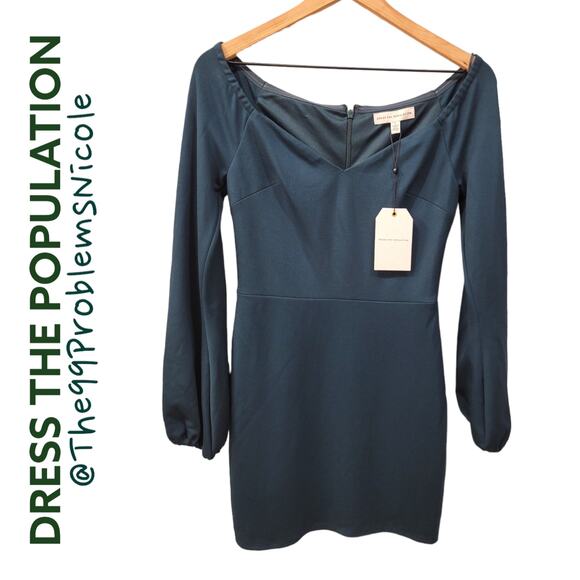 Dress the Population Esperanza Long Sleeve Bodycon Dress - Picture 6 of 8